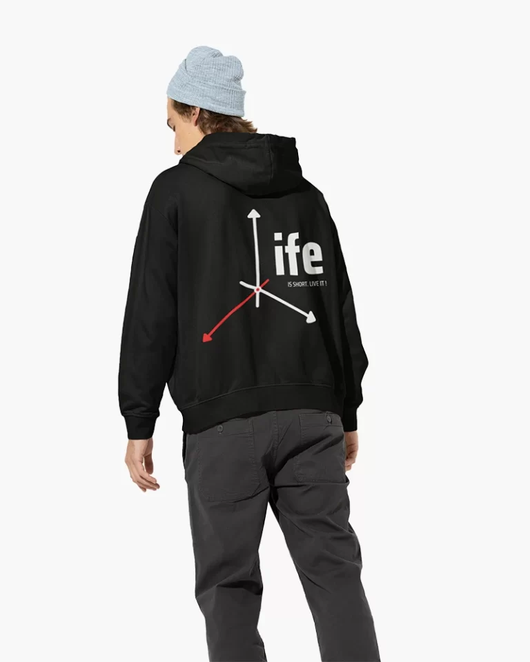 life is short men hoodie