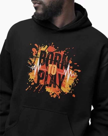 born to play fortnite men hoodie